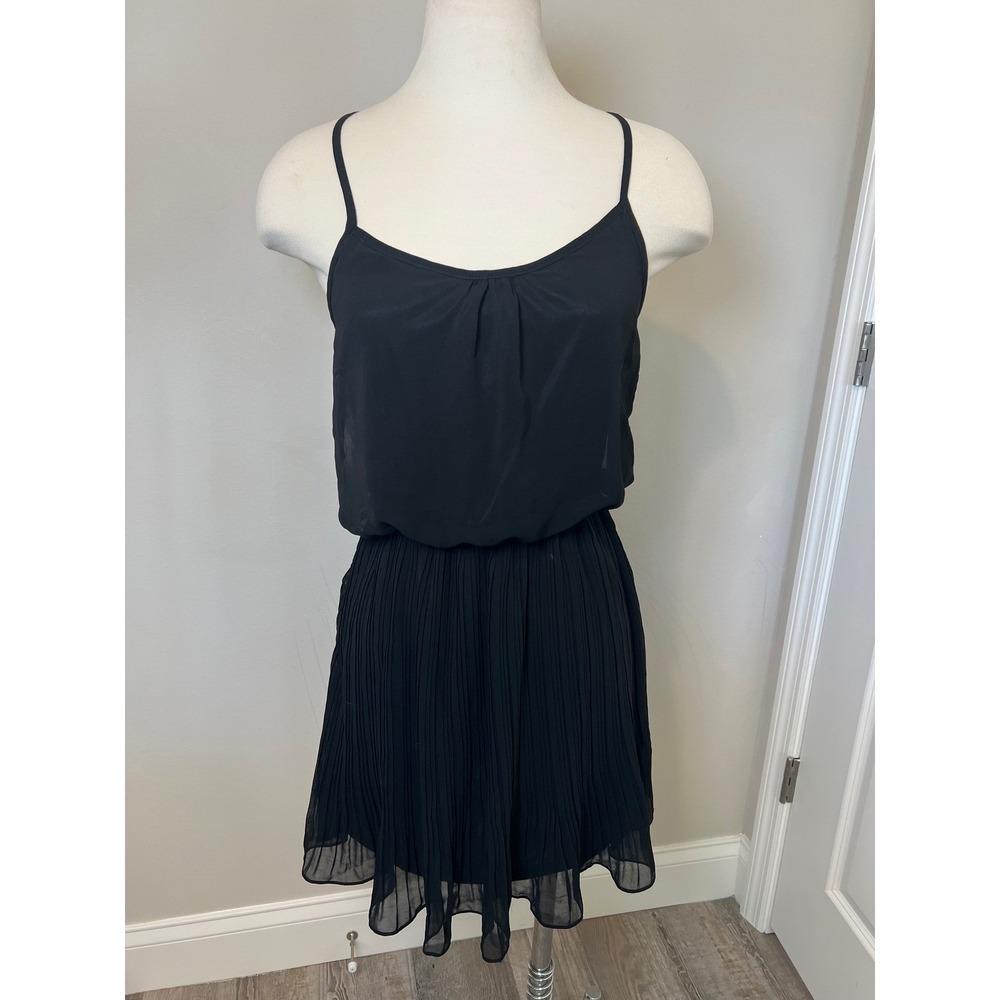 GUESS Womens Mini Dress Pleated Skirt Black XS